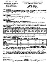 Đề thi học sinh giỏi cấp tỉnh môn Địa lí lớp 12 - Năm học 2016-2017 - Sở GD & ĐT Hòa Bình